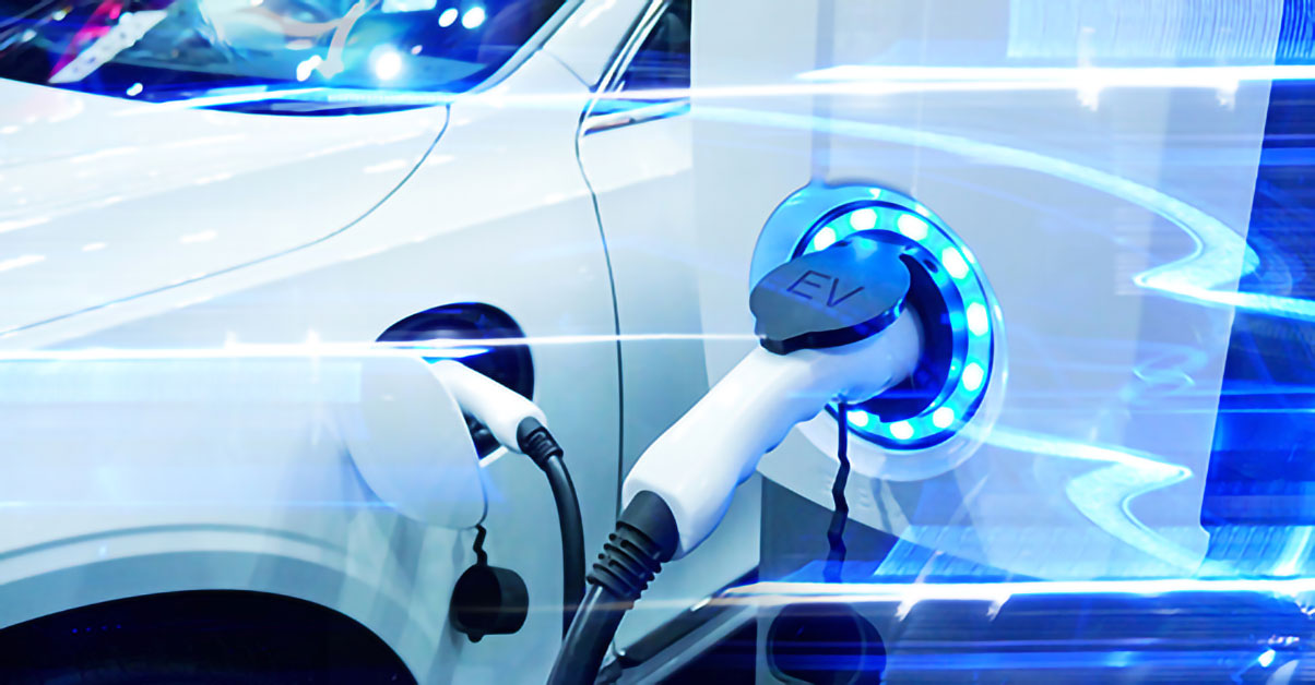 Image of an electric vehicle charging port