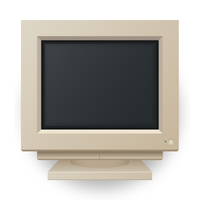 Graphic of an old-fashioned computer