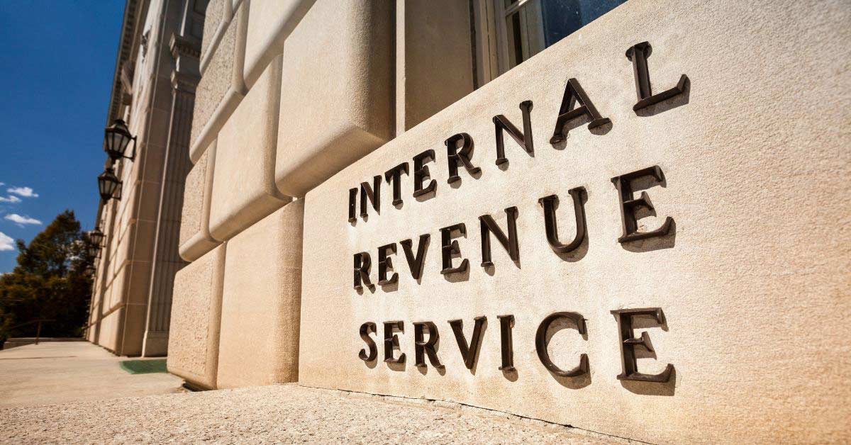 Image of the exterior building of the Internal Revenue Service
