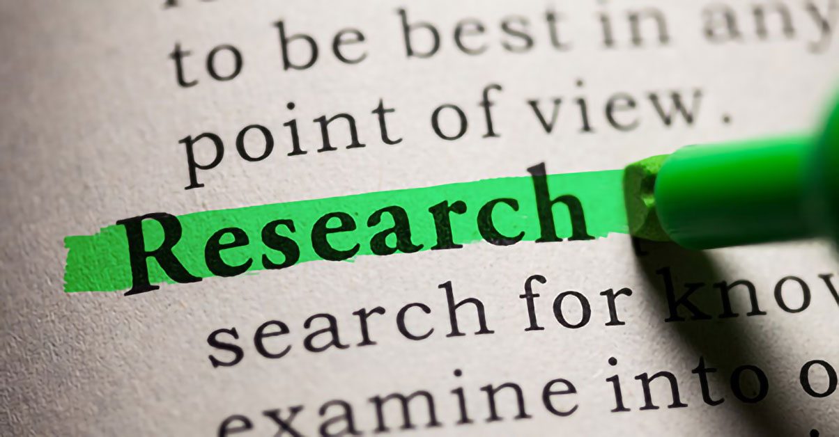 Image of a paper with the word 'Research' highlighted