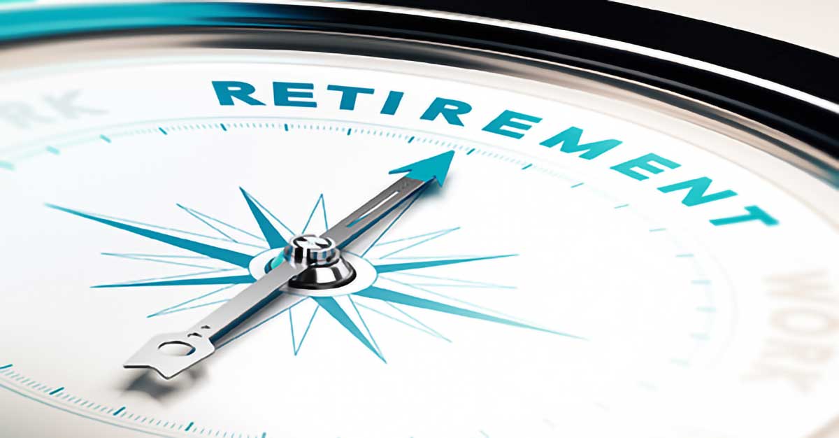 Image of a compass with the word 'Retirement'