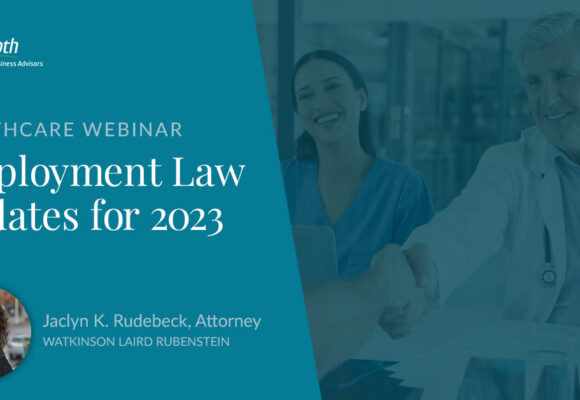 Image of text that gives information about the Employment Law 2023 webinar on october 27
