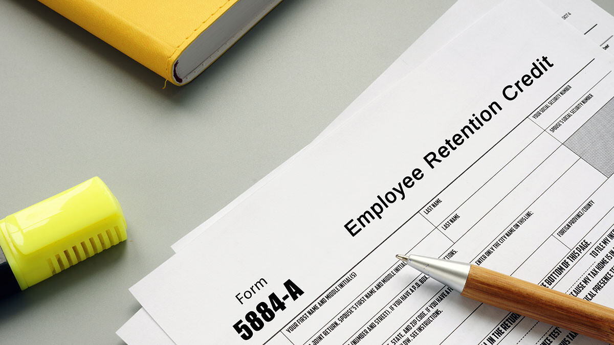 Image of tax forms for employee retention