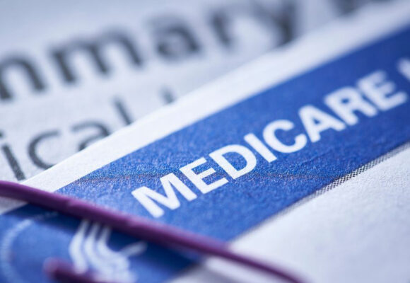 Image of a paperclipped piece of paper with the header 'Medicare'