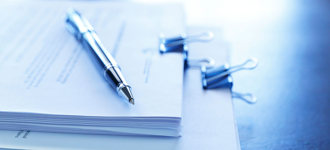 Image showing stacks of lease contracts