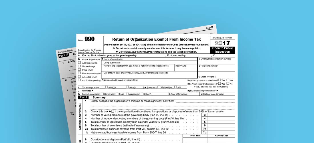 Graphic of the IRS Form 990