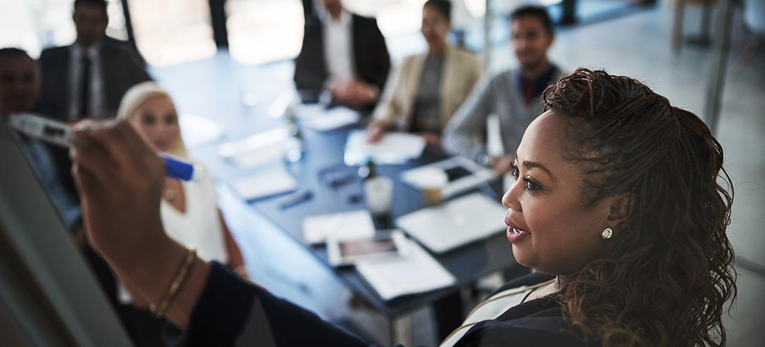 Photo showing a nonprofit board meeting